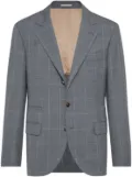 Brunello Cucinelli fine-check virgin-wool blazer - Grey