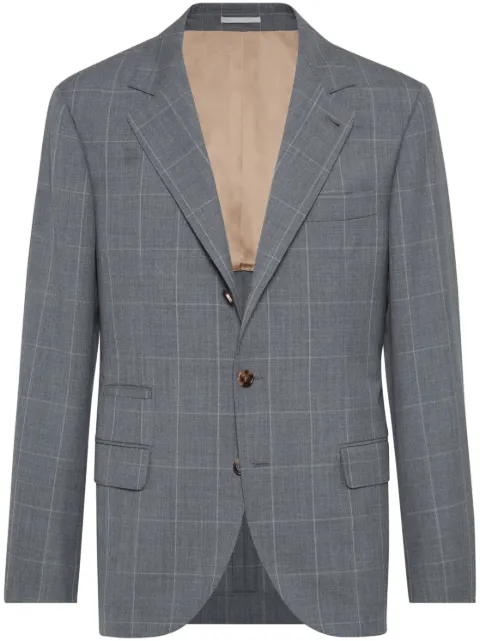 Brunello Cucinelli fine-check virgin-wool blazer