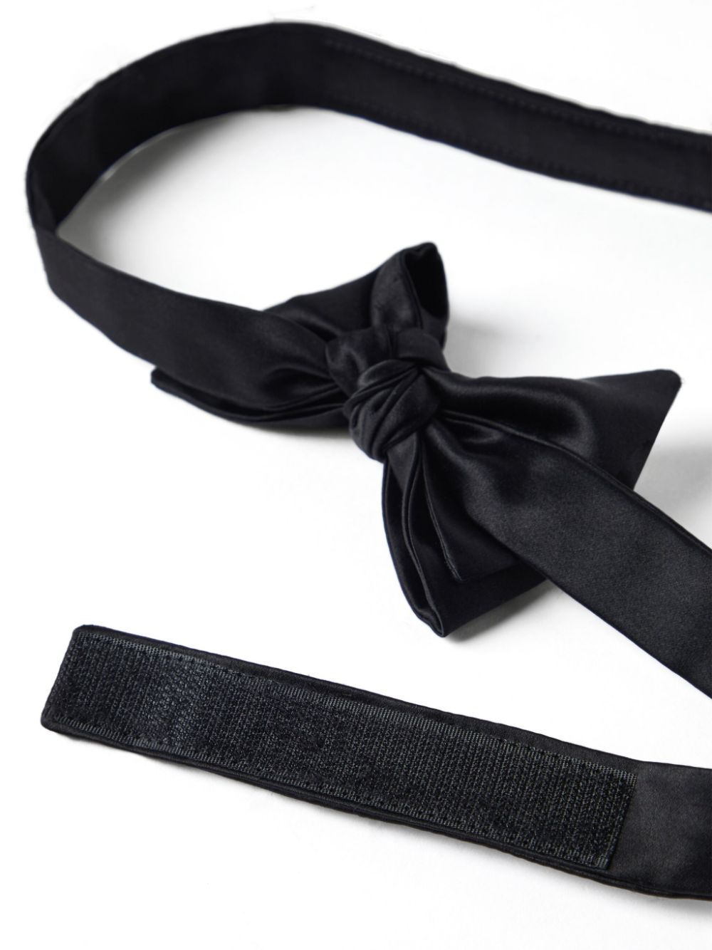 Shop Brunello Cucinelli Satin Bow Tie In Black