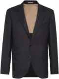 Brunello Cucinelli houndstooth virgin-wool blazer - Grey