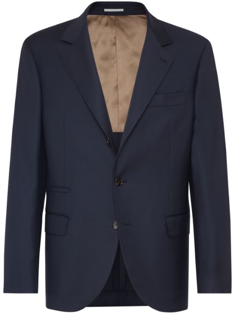 Brunello Cucinelli single-breasted virgin-wool blazer Men