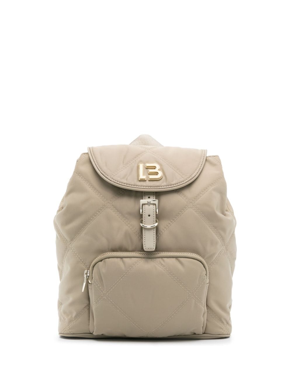 Bimba Y Lola Logo-lettering Padded Backpack In Brown