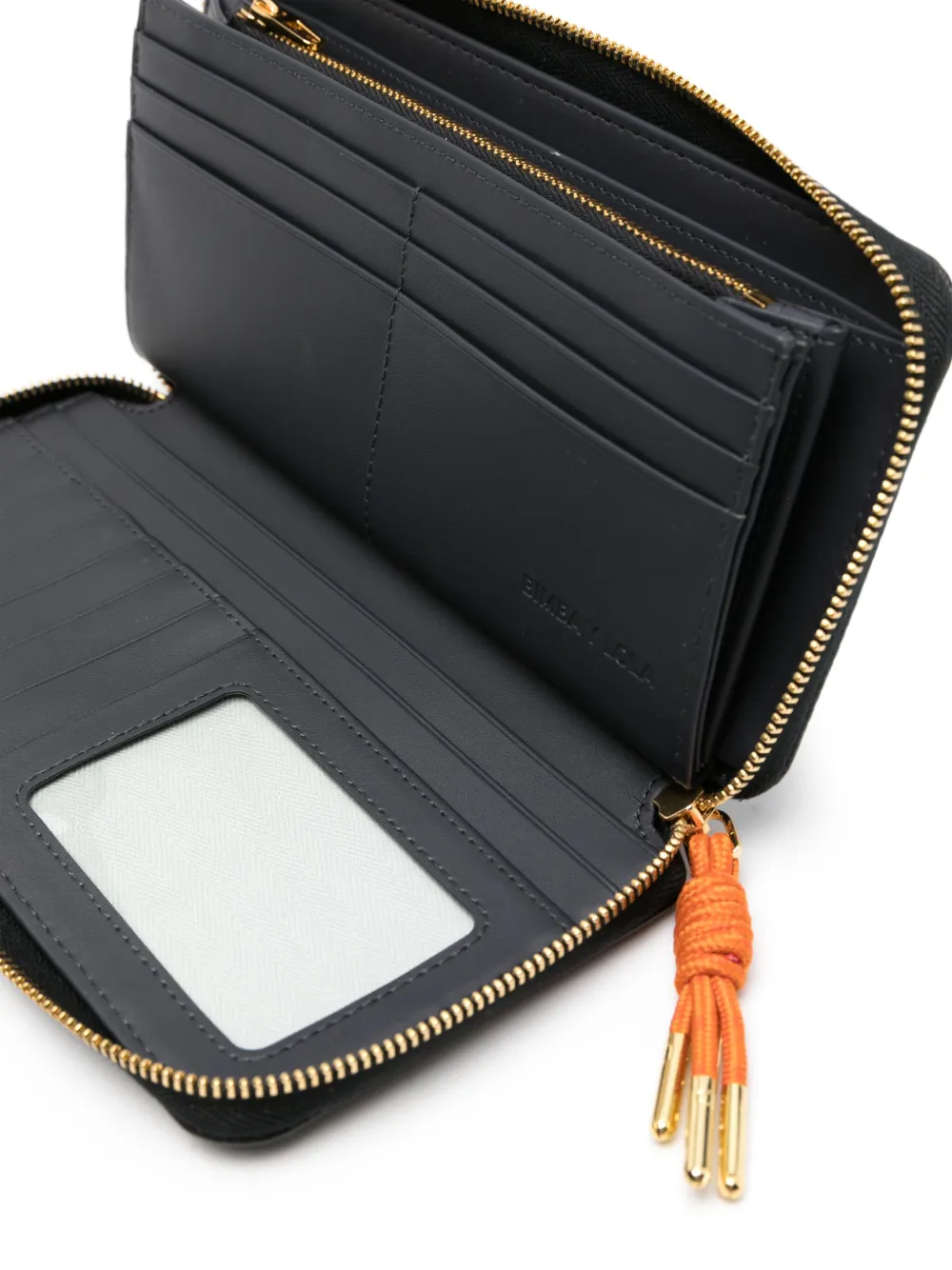 Shop Bimba Y Lola Logo-lettering Leather Wallet In Black