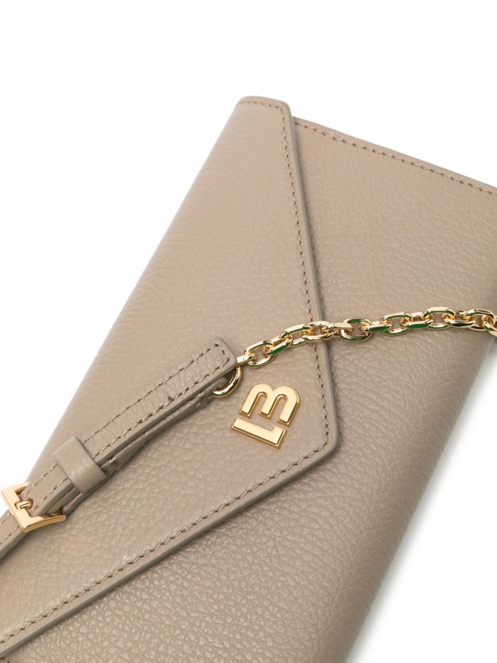 Shop Bimba Y Lola Monogram-plaque Leather Cross Body Bag In Neutrals