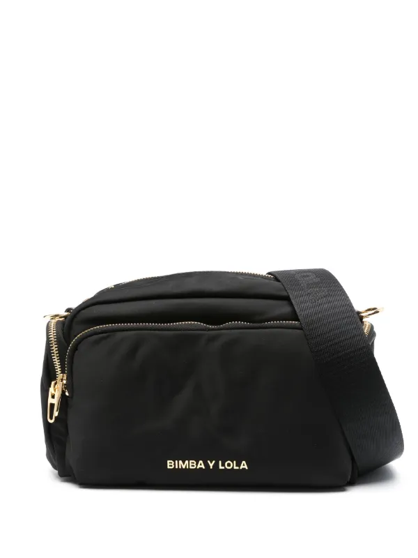 Bimba y Lola Small logo lettering Crossbody Bag Black FARFETCH AZ