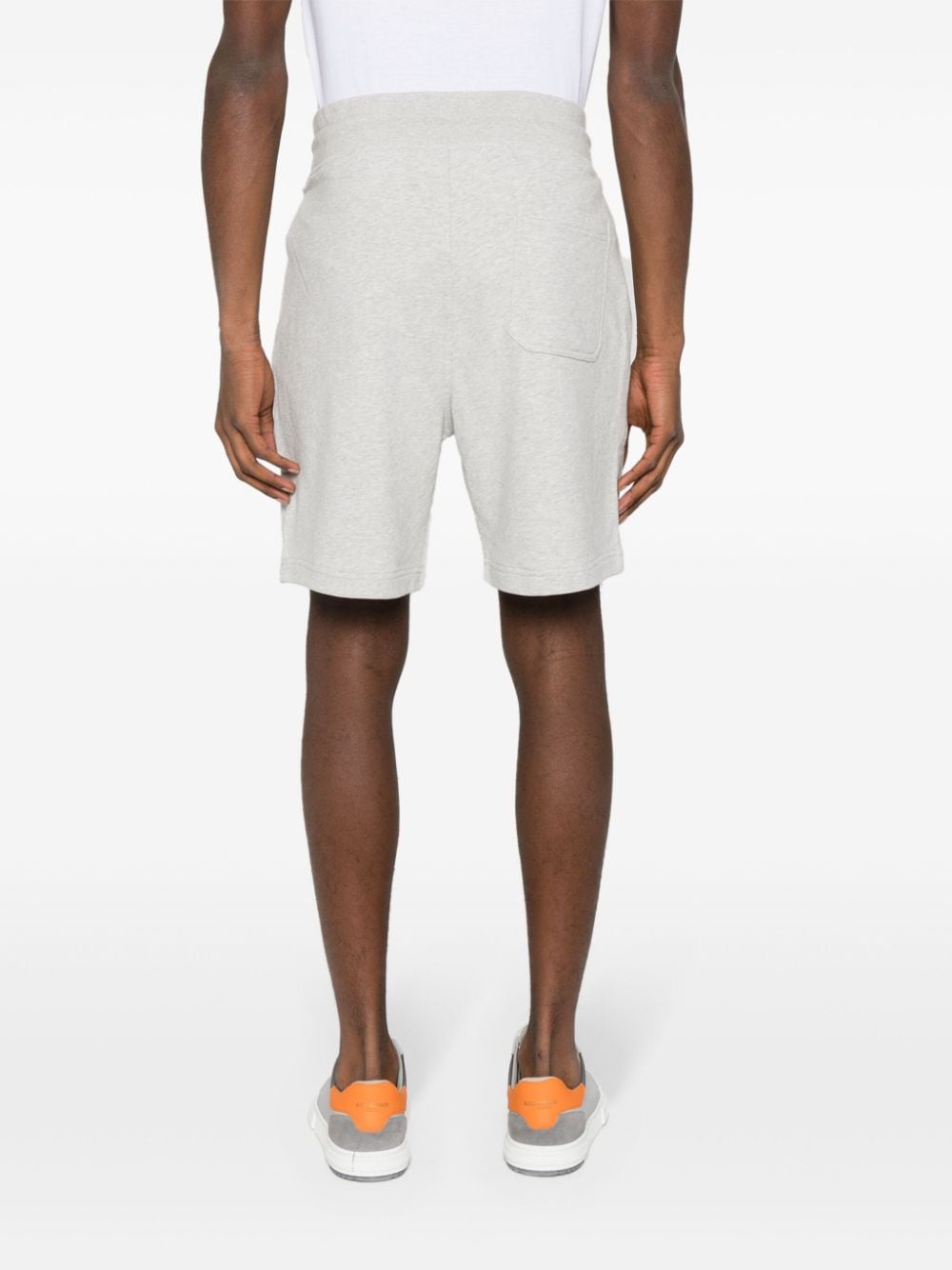 Shop Belstaff Logo-patch Jersey Shorts In Grey