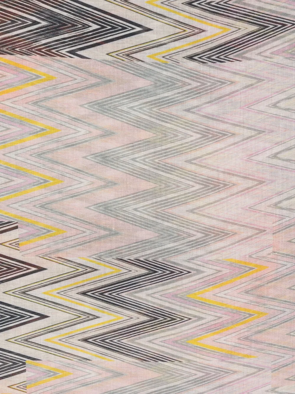 Missoni Sjaal met franje en zigzagprint - Oranje
