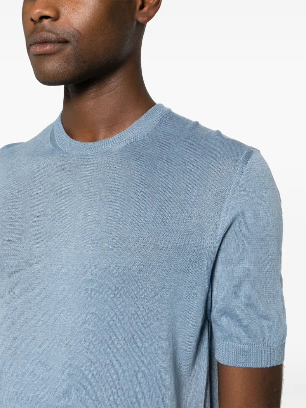 Linen knit cheap t shirt