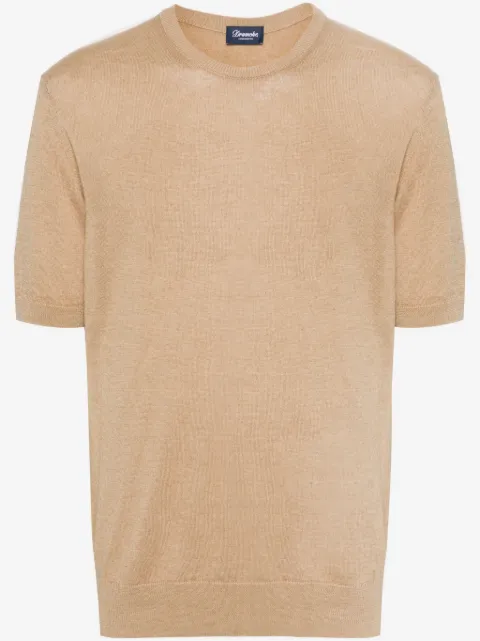 Drumohr cotton-linen knit T-shirt