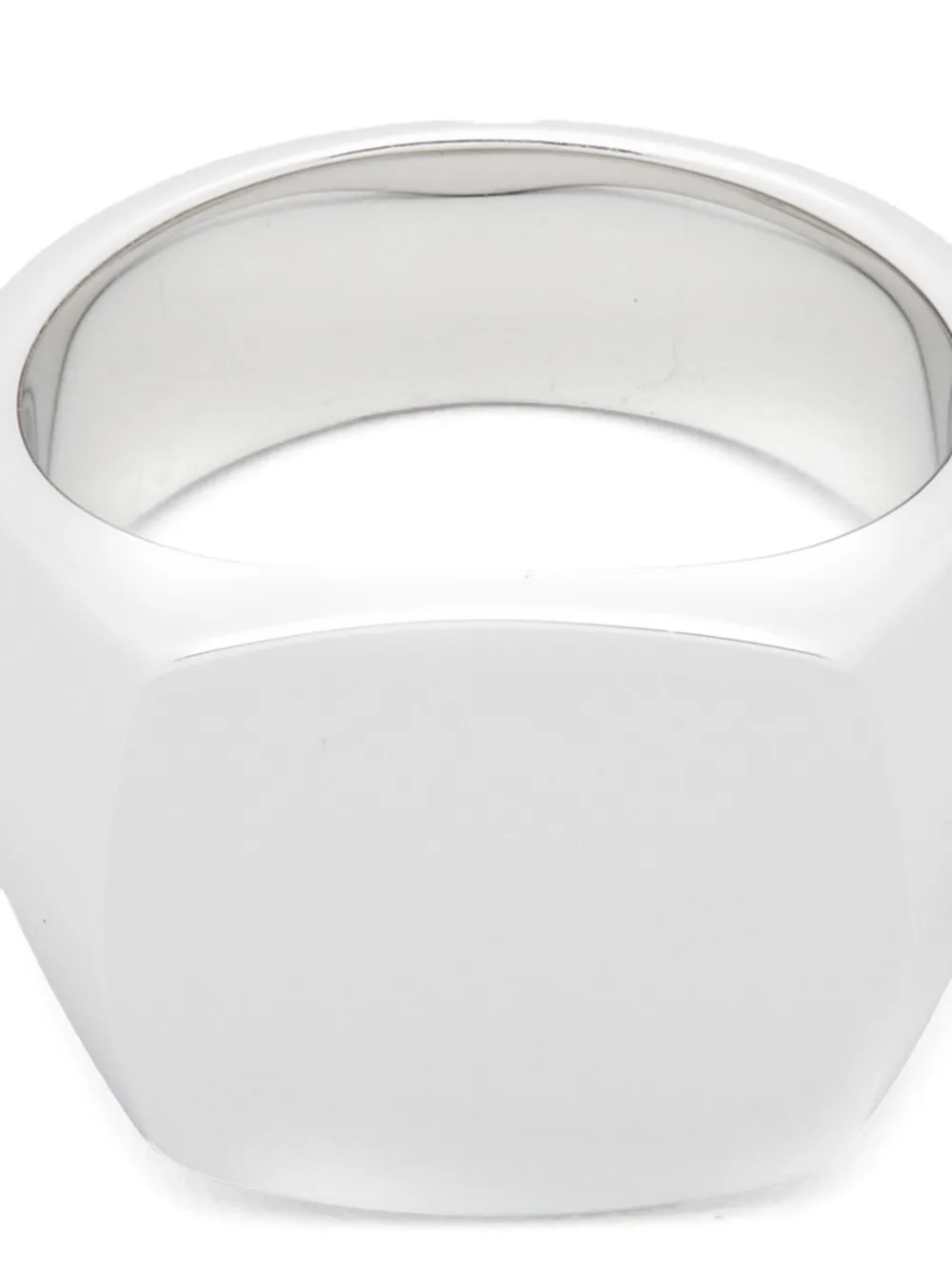 Tom Wood Cushion Polished zegelring - Zilver