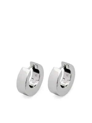 Tom Wood Ice Hoop Earrings | Silver | FARFETCH UZ