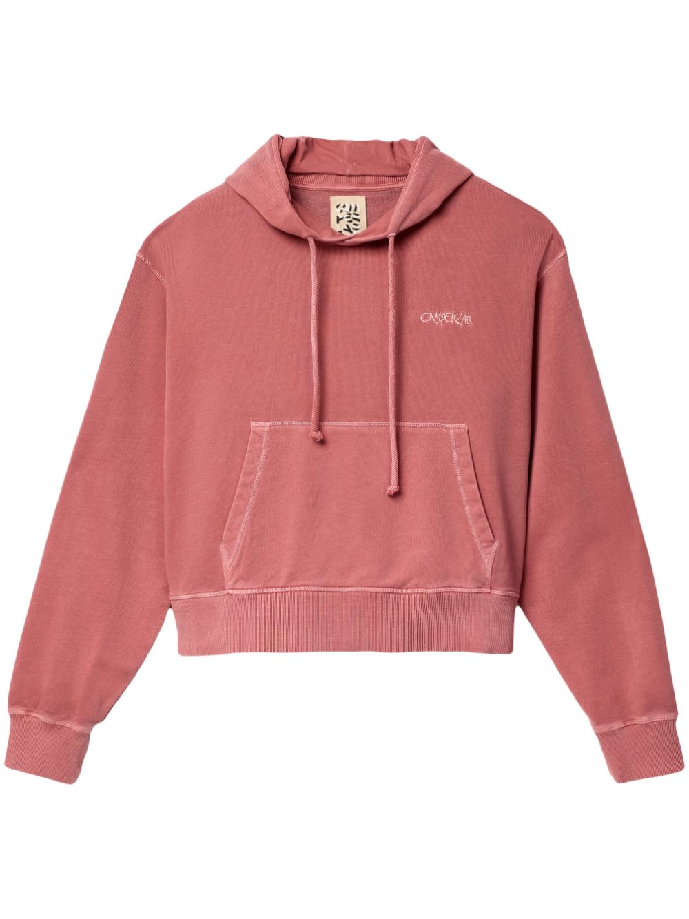 logo-embroidered cotton hoodie