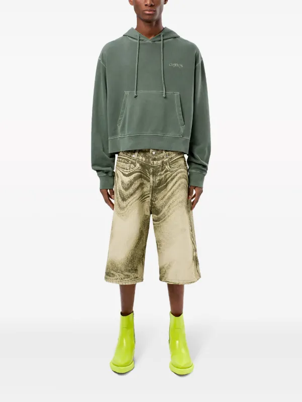 CamperLab swirl-print Denim Shorts | Green | FARFETCH