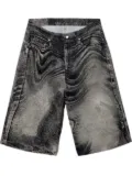 CamperLab abstract-print denim shorts - Black