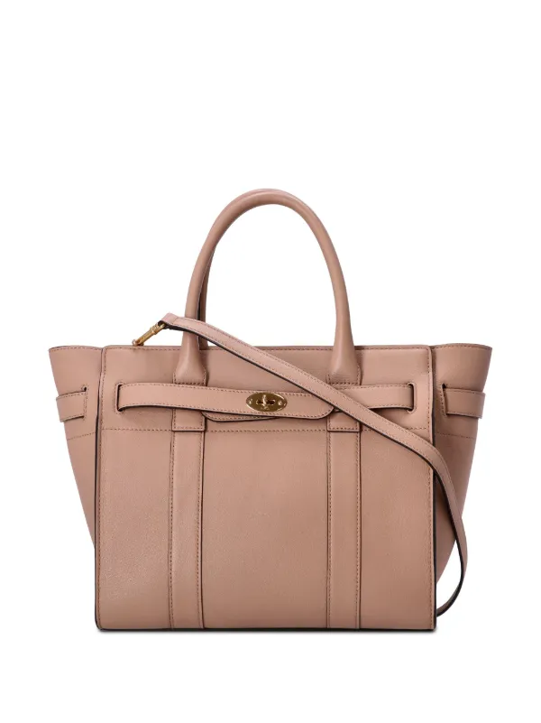 Mulberry Small Zipper Bayswater Tote Bag Neutrals FARFETCH AE