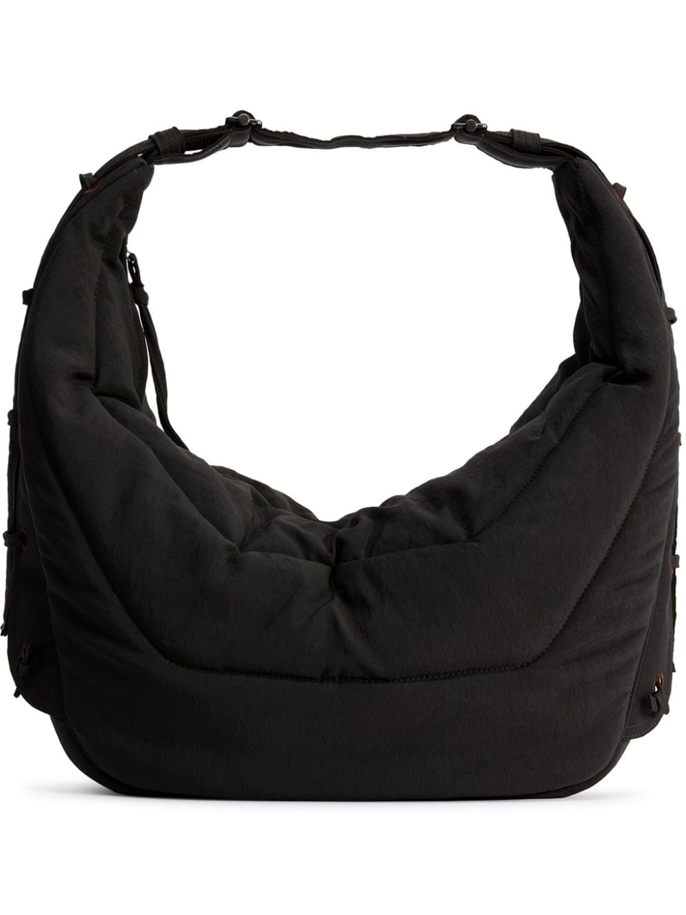 Shop Lemaire Large Soft Game Shoulder Bag In Black