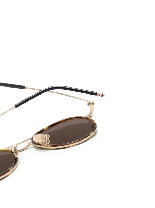 Thom Browne Eyewear tortoiseshell-effect double-bridge  display picture 1