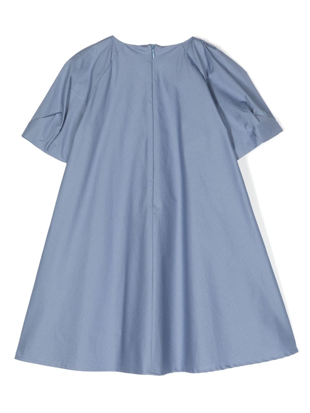 Shop Il Gufo Round-neck Short-sleeve Dress In Blue
