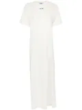 MSGM logo-print cotton T-shirt dress - White