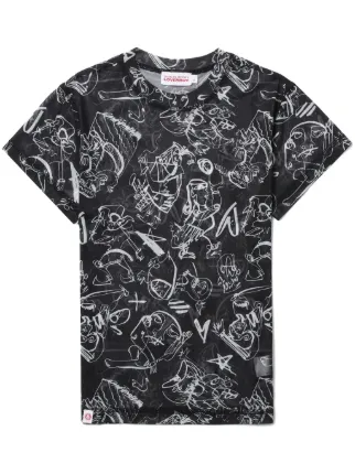 Charles Jeffrey Loverboy Jester-print Mesh T-shirt | Black | FARFETCH