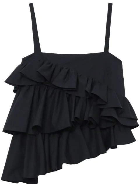 MSGM asymmetric ruffle top