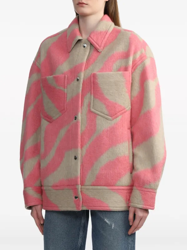 IRO Edwina zebra-pattern Jacket | Pink | FARFETCH IRO Edwina zebra-pattern Jacket | Pink | FARFETCH