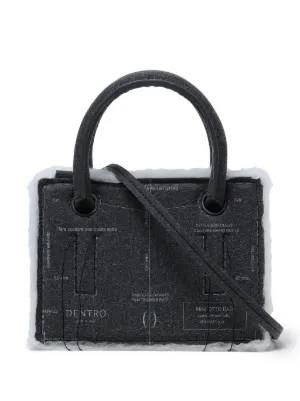 DENTRO OTTO BAG レザーハンドバック　ミニ Mini Otto Black Handbag – Dentro