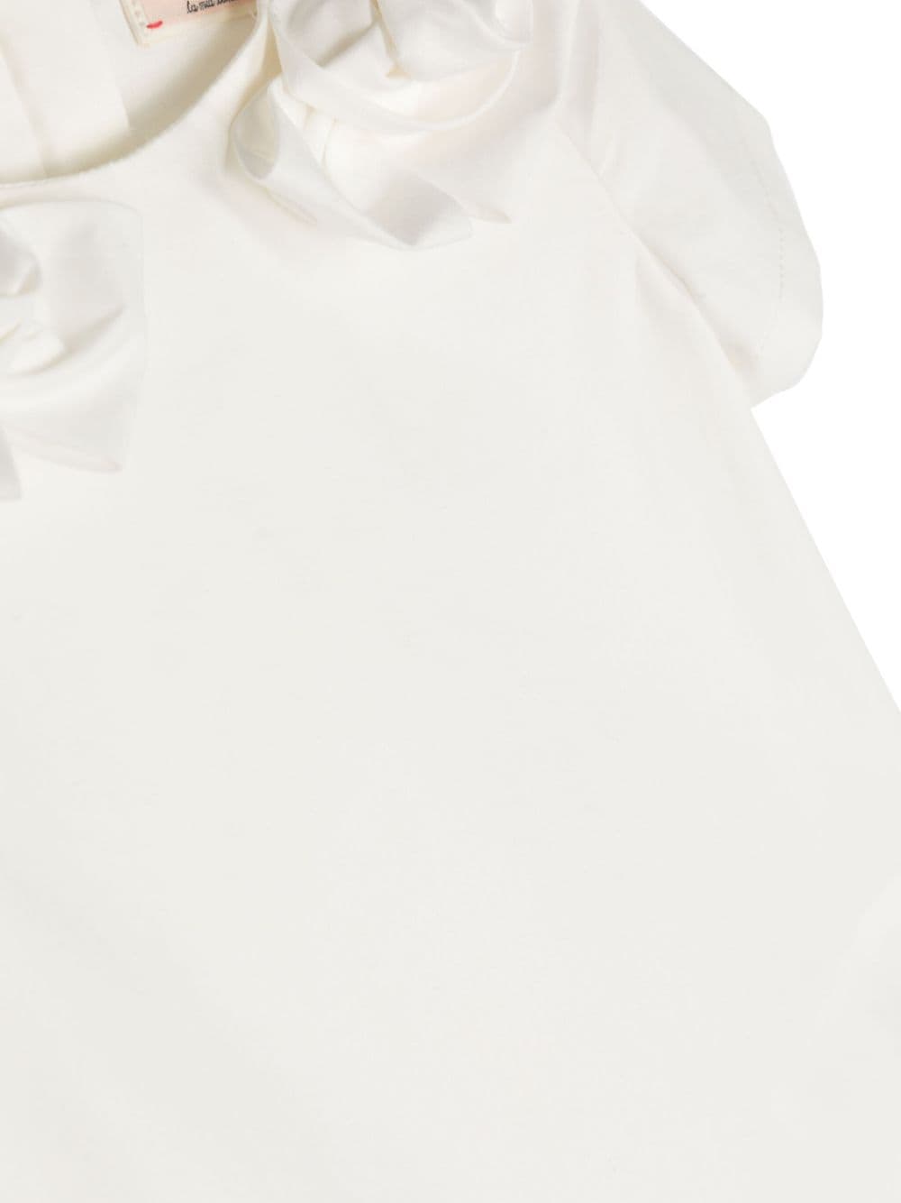 Shop Elisabetta Franchi La Mia Bambina Floral-appliqué Dress In White