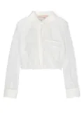 Elisabetta Franchi La Mia Bambina corded-lace blouse - White
