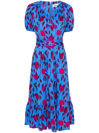DVF ワンピース Lindy floral cotton midi dress798691 22638682_52662678_322.jpg