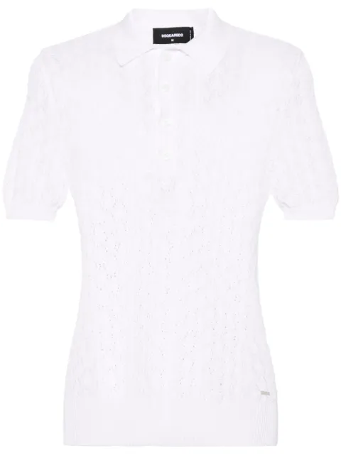 DSQUARED2 open-knit polo shirt
