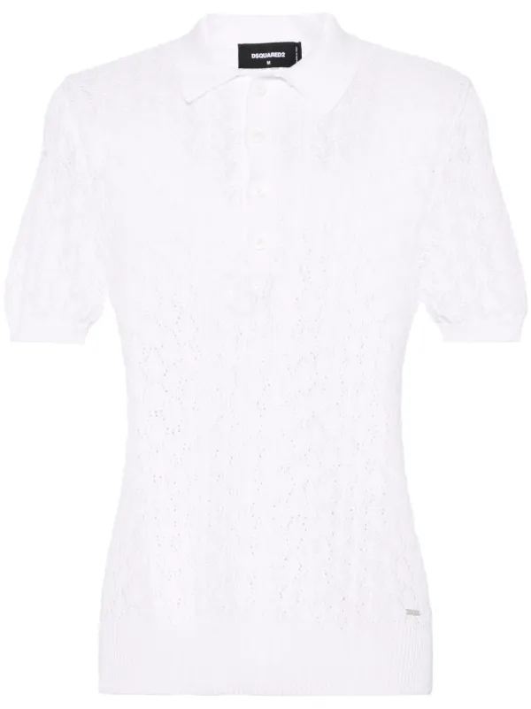 Tシャツ・カットソー Dsquared2 White Polo Shirt With Classic Coll 22638698_52786127_600.jpg
