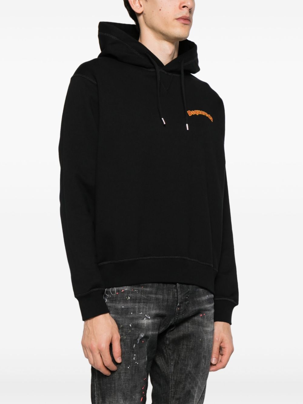 Dsquared2 Hoodie met logoprint Zwart