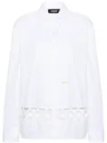 DSQUARED2 ring-hardware cotton shirt - White