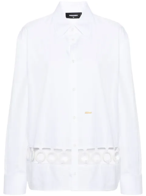 DSQUARED2 ring-hardware cotton shirt Women