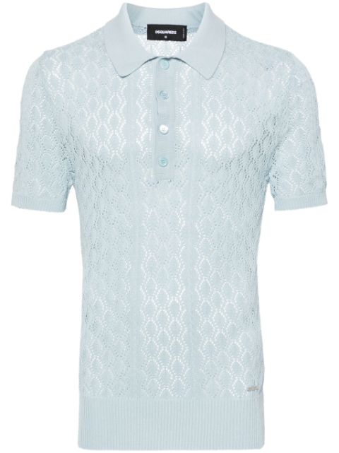 DSQUARED2 crochet-knitted polo shirt Men