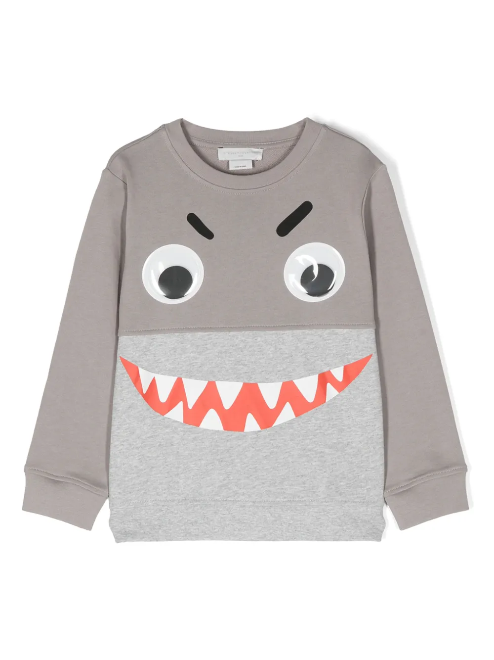 Stella Mccartney Shark-print Sweatshirt In Grey