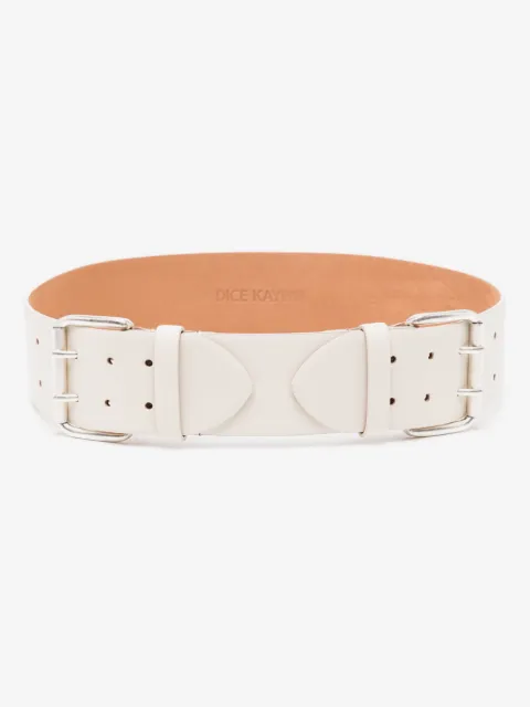 Dice Kayek double-buckle leather belt