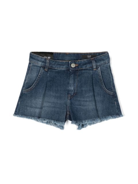 DONDUP KIDS frayed denim shorts