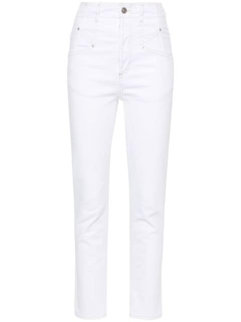 ISABEL MARANT Niliane high-rise contrast-stitching skinny jeans