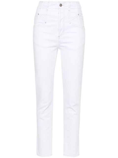 ISABEL MARANT Niliane high-rise contrast-stitching skinny jeans Women