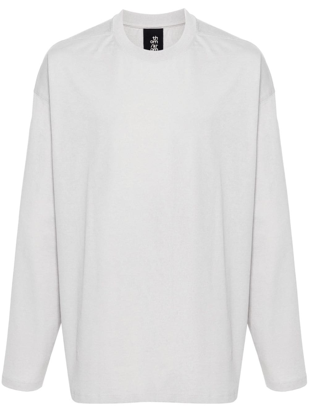 Thom Krom Long-sleeve Cotton T-shirt In Grey