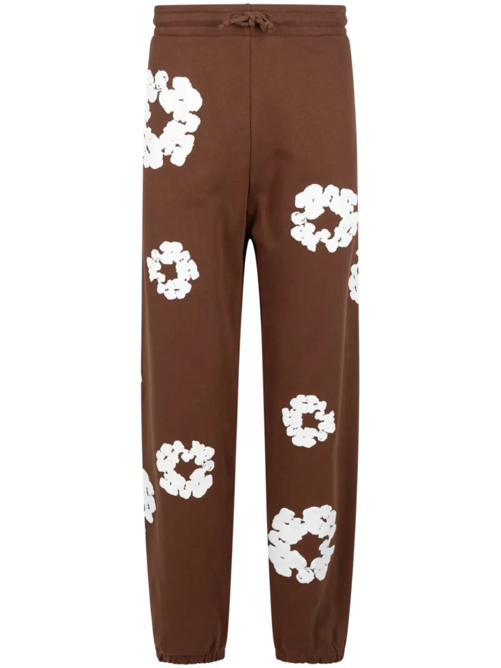 Denim Tears wreath-print track pants - Marrone
