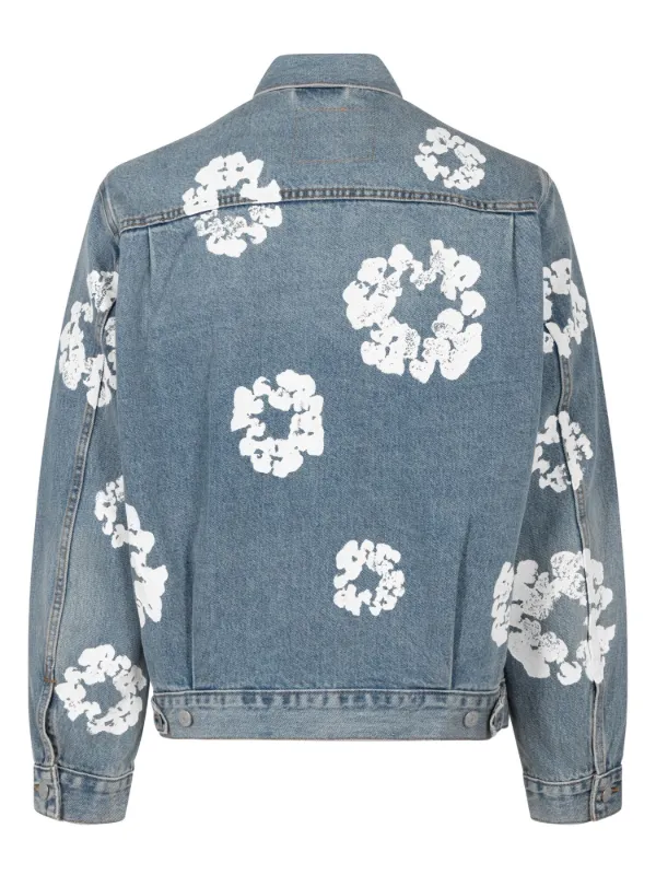 Denim Tears x Levi's wreath-print Denim Jacket | Blue | FARFETCH
