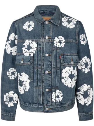 Denim Tears x Levi's wreath-print Denim Jacket - Farfetch