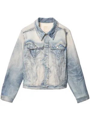Alexander Wang プリント デニムジャケット | ブルー | FARFETCH JP