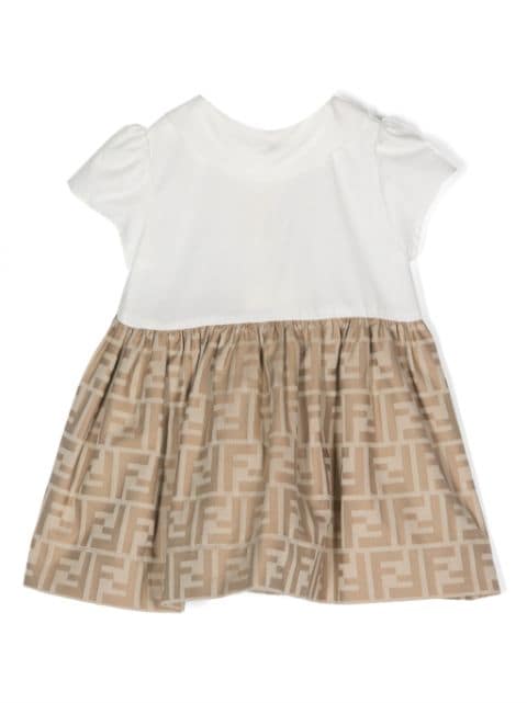 Fendi Kids FF-jacquard cotton dress