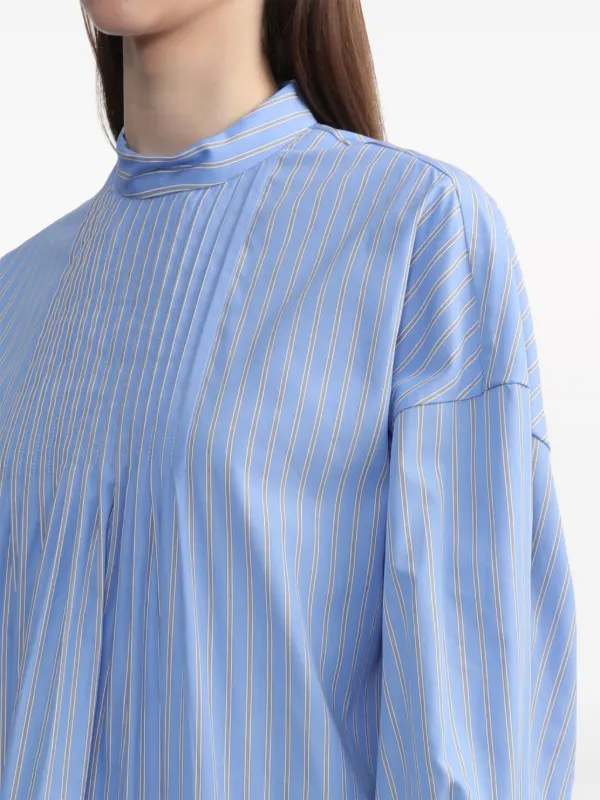 Enföld pinstripe-print Layered Cotton Dress | Blue | FARFETCH Enföld pinstripe-print Layered Cotton Dress | Blue | FARFETCH