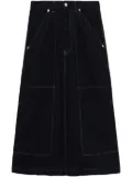 MM6 Maison Margiela A-line denim skirt - Black