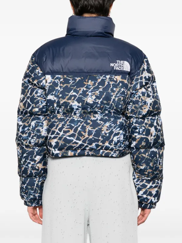 Camo North Face Coats Blue The North Face Abstract-print Quilted